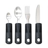 HAPPOW 4Pcs Wide Handled Easy Grip Cutlery Set,Easy Grip Cutlery