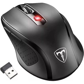 VicTsing Wireless Gaming Mouse Ergonomic 5 Adjustable DPI Levels 6 Buttons Black