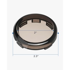ANONEMOTO 2Pvs Smoke 2in Bullet Turn Signal Lens Covers, Scratch Resistant Lenses Fit For Harley Touring Street Glide Road Glide Road King Electra Glide Softail Dyna Sportster Iron 883 1200