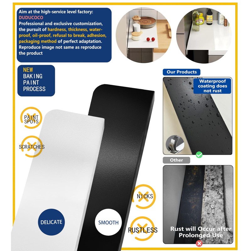 Metal Kitchen Refrigerator Gap Partition Countertop Gap Extension Board, Refrigerator