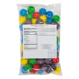 Blow Pop Gumballs, 1 Inch Gumballs, Approx. 65 Pieces, 1.5lb Bulk Bag, Assorted Fruit Flavored Bubble Gum, Gumball Machine Refills