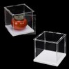 FINGERINSPIRE 2 Sets Clear Plastic Display Case 4.6x4.5x4.4inch Plastic Minifigures