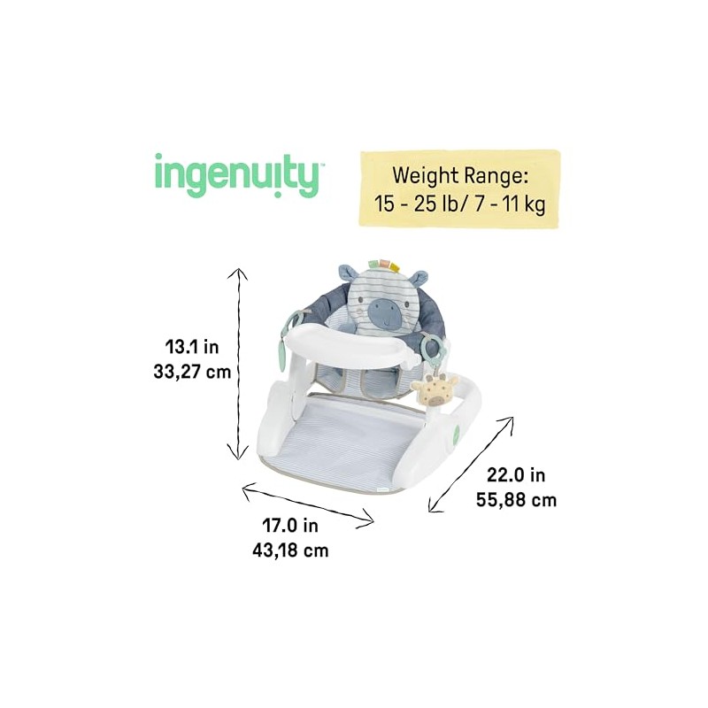 Ingenuity Asiento de Piso para Bebé 3 Posiciones de Cebra