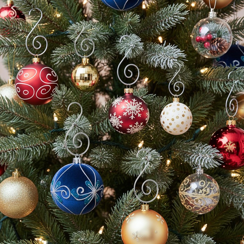 200 Pcs Christmas Ornaments Hooks, 2 Inch and 3.1 Inch