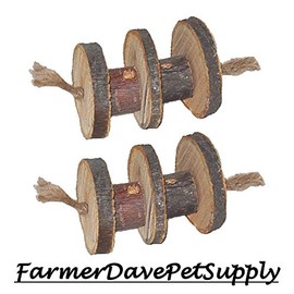 FarmerDavePetSupply Scooter Apple Chew Toy for Small Animals - Dual Pack