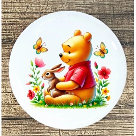 Kitchen WINNIE POOH BUNNY  WHITE CERAMIC KITCHEN CABINET DRESSER KNOB DECOR L