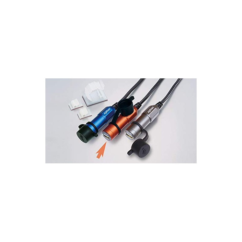 Kijima 304-6235 Motorcycle, Motorcycle Parts, USB Port Kit, MULTILA Charger,