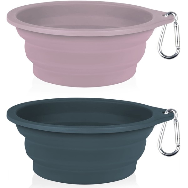 COOYOO Collapsible Dog Bowls 700ML,2 Pack Portable Collapsible Dog Water