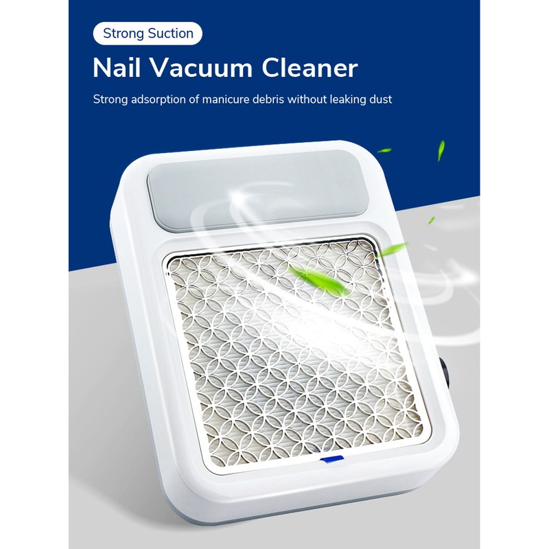 Nail Dust Collector with Reusable Filter Hand Pillow Speed Adjustable