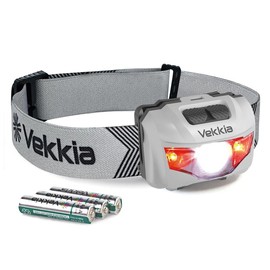 Ultra Bright LED Headlamp-5 Lighting Modes,White & Red LEDs Head Lamp, Camping Accessories Gear. IPX6 Waterproof Headlight for Running,Cycling,Fishing,Hiking,Repairing. Batteries Included - Color: Black, Quantity: 2