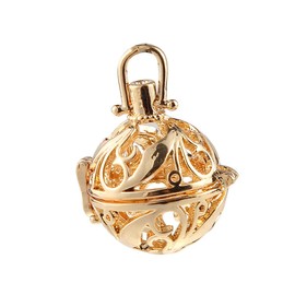 TEHAUX Hollow-Out Ball Aromatherapy Oil Pendant Necklace Geometric Pendant DIY Jewelry for Necklace Earring Bracelet Random Color