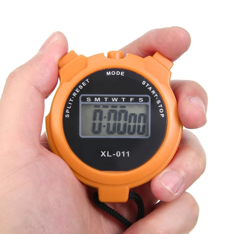 Digital Handheld Sports Stopwatch, Outdoor Multi-Function Digital Timer, Split/single Lap
