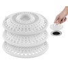 Meadow Lane Self-Sealing Hair Catcher for Multiple Drain Sizes, White