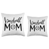 Sharper Essentials, LLC Baseball T-Ball Mom Throw Pillow, 16x16, Multicolor