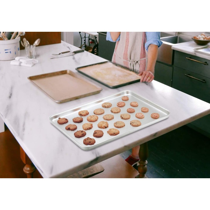 Zodiac Aluminium Baking Tray, Cast Iron, Silver, 36 x 26