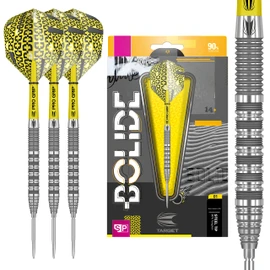 Target Darts Bolide 90% Tungsten Swiss Point Steel Darts Set, yellow, 25g