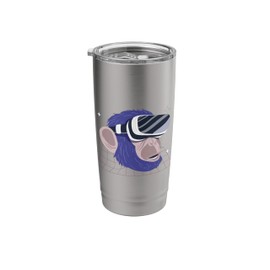 Monkey with VR Glasses Virtual Reality Stainless Steel Insulated Tumbler
