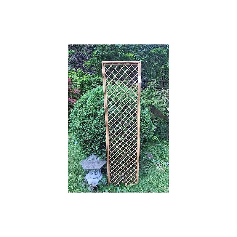 Flat Top Debarked Willow Trellis Panel
