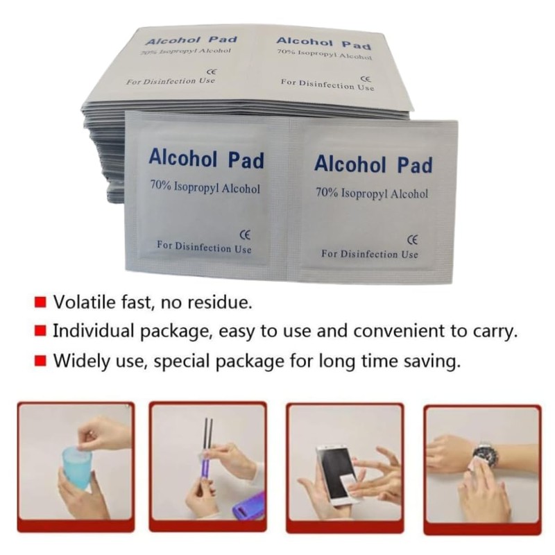 Nillkanth@ 100 TOP GRADE ISOPROPYL ALCOHOL SWABS WIPES CPU HEATSINK