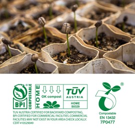 Moonygreen Compostable Trash Bags, 2.6 Gallon, 9.84 Liter, 200 Count, Extra Thick 0.87 Mils, Food Scrap Small Kitchen Waste Bags, US BPI ASTM D6400 and Europe OK Compost Home Certified