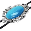 Bowties.jp prt0187 Blue Crown Oval Stone Loop Tie Necklace Polar