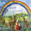 ALEX CLARK Happy Birthday Rainbow Foil Card