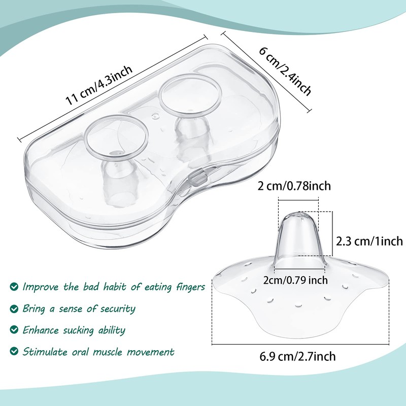 Nuanchu 12 Pieces Nipple Shields for Nursing Newborn Breastfeeding 20