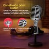 Pyle - Micrófono vocal clásico retro dinámico, micrófono cardioide unidireccional