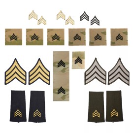 US Army New Male Sergeant Rank Bundle For All your Uniforms(ASU,A
