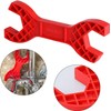 1Pc Red Multifunctional Double Head Shower Wrench Plastic Made Lightweight