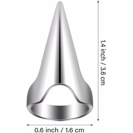 5Pcs Silver Finger Claws Cosplay Claws Rings, Punk Rock Nail Finger Armor Gothic Talon Nail Fingertip Claw, Hair Parting Selecting Sectioning Tool, Hair Accessories