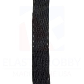 1/2" (13mm) Black Knitted Elastic - US Made 10 Yards