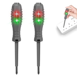 Flintronic 2PCS Electrical Circuit Tester Pens, 2-in-1 High Torque Voltage Tester Screwdrivers with Strong Magnetic, Portable Screwdriver Electricity Detector Set (2 Crosshead)