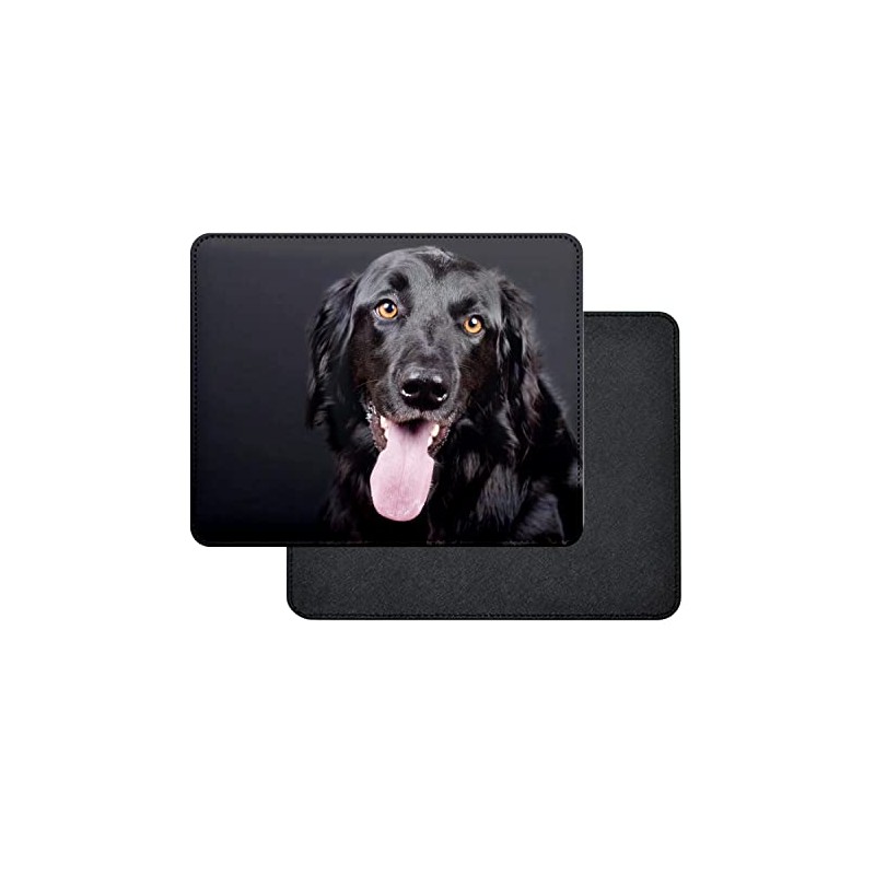 Fabulous Mauspad aus Kunstleder Schwarzer Labrador Großer Hund Porträt Süßes
