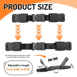 MUFUSHAN Car Safety Seat Strap Clip -Car Seat Belt Clip Car Shoulder Neck Safety Positioner Belt Strap Small Passengers Restraint Harness for Car Safety (Black 1 Pack)