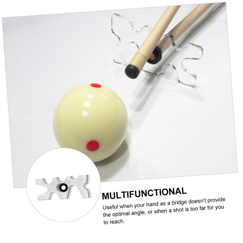 Toddmomy 2pcs Plastic Pool Cue Bridge Head Wall Shelf Brackets,