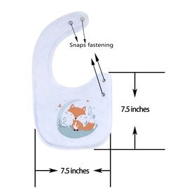 Maiwa 6-Pack Baby Bibs Set: 100% Cotton, Waterproof, Snap Closure,Baby Boys Girls Unisex Design - Ideal for Drooling,Teething & Feeding,Easy Clean, Durable Baby Essentials