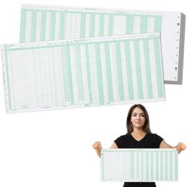 Skyygemm 40 Pcs General Expense Journal Sheet 25 3/8" x 11" Ledger Sheets Cash Disbursement Journal Accounting Sheets General Disbursement Payroll Combo and Ledger Paper Note The Hole Position