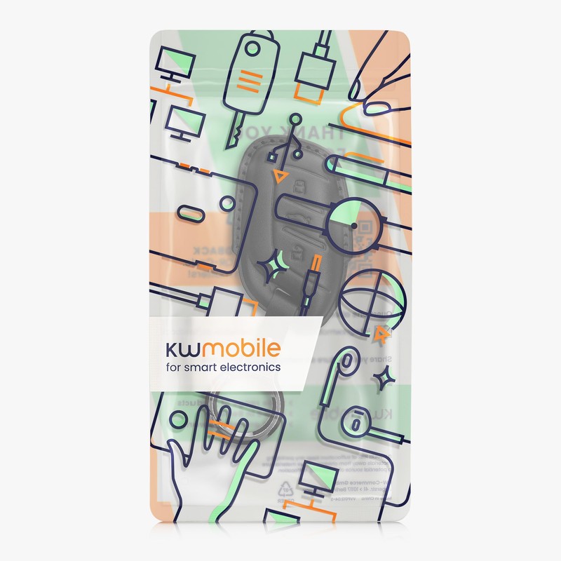 kwmobile Leather Key Cover Compatible with MG 3-Button ZS MG4