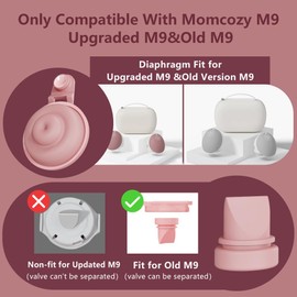 2pcs Silicone Diaphragms Compatible with Momcozy M9, Replace for Momcozy Upgraded M9 Breastfeeding Parts, M 9 Replacement Accessories, Mom Cozy Silicone Diaphragms