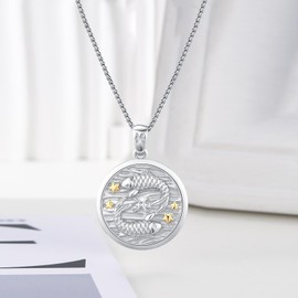 REDSUN Constellation Chain, Zodiac Necklace 925 Sterling Silver Constellation Pendant 12 Constellation Oxidised Necklace Jewellery for Women and Girls, Silver