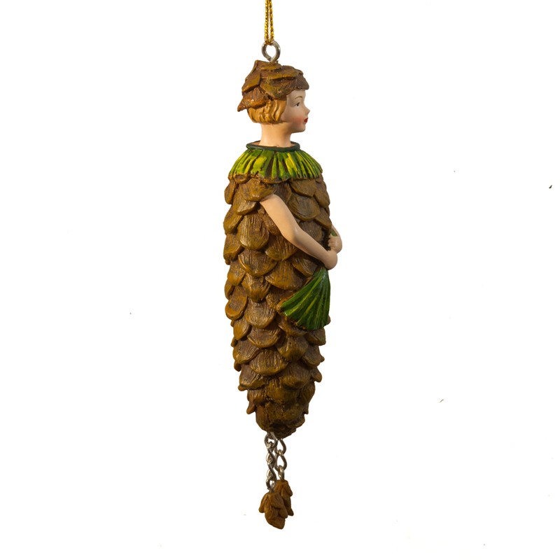 Pine Cone Elf Feefigur – Hanging Flower Figure Sculpture Figurine