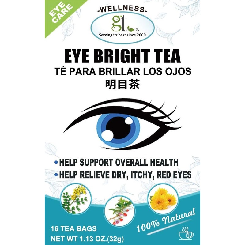 GT Eye Bright Tea, 1.13 Ounce Box (16 Tea Bags)