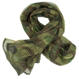 HYOUT Tactical Military Neck Scarves Reversible Woodland Camo Scarf Sniper Veil Desert Shemagh for Wargame Outdoor Sports