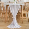 CHUQING Table Runner White Chiffon Table Runner Wedding Communion 420