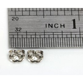 Unbranded 14KT White Gold 6mm Push On Earrings Replacement Butterfly Backs Backings