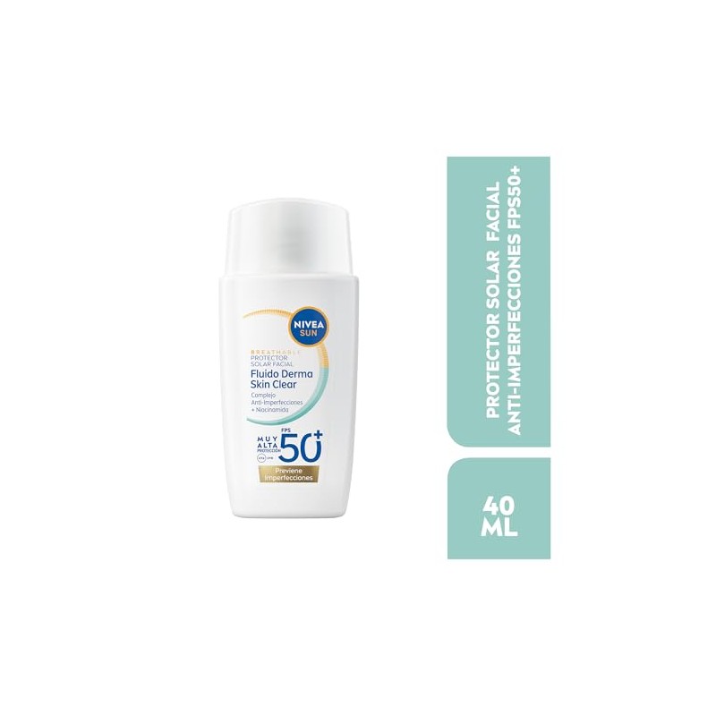 Protector Solar Facial NIVEA SUN Fluido Diario Derma Skin Clear