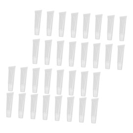 Beavorty 60pcs Lip Gloss Tube Cosmetic Travel Containers Travel Toiletries Soft Empty Travel Cream Container Lip Gloss Squeeze Tubes Refillable Tubes Hose Lip Balm Tube Pack White