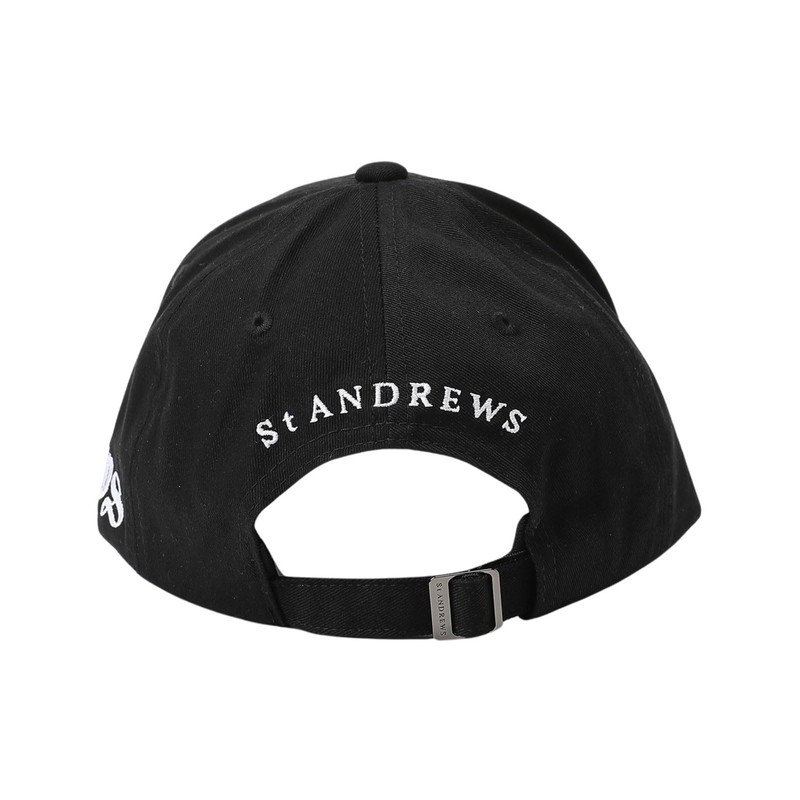 St Andrews 042-5987351 Unisex Cap, Adjustable Size, Golf Hat, 010_black