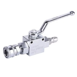 NP 4500 PSI Kit de válvula de bola de alta presión con 2 adaptadores, desconexión rápida de 3/8 pulgadas para mangueras de lavado eléctrico